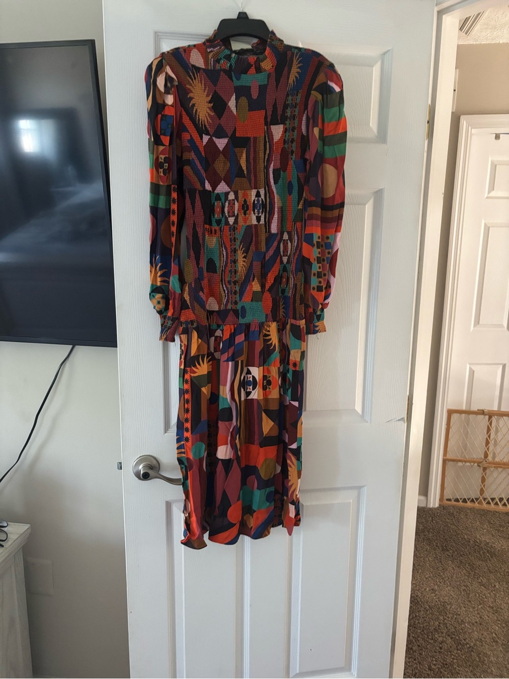 FARM Rio Multicolor Geometric Midi Dress